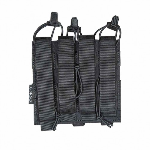 Triple MP5/MP7 Dagger Laser Magazine Pouch- Black, Built for speed, retention, and reliability, the Corso Tactical Dagger Laser Triple Mag Pouch is designed to keep your magazines secure while still allowing fast, instinctive access when it matters most